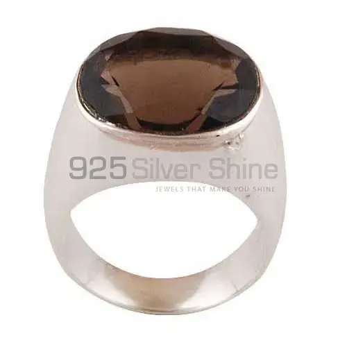 925 Sterling Silver Rings In Smoky Quartz Gemstone Jewelry 925SR3412_0