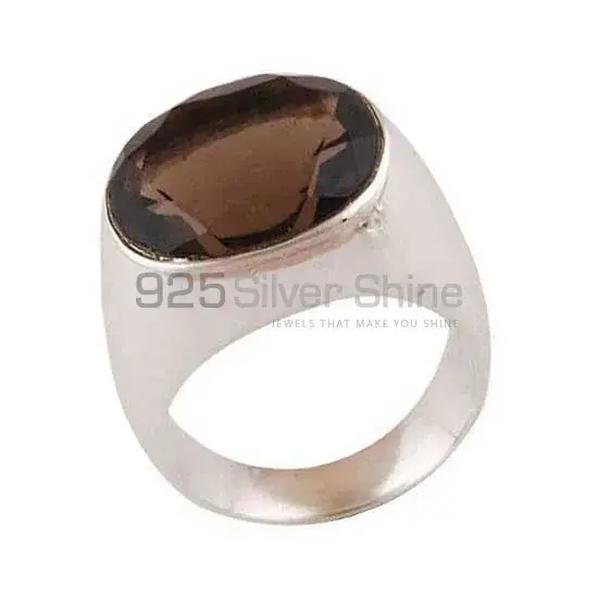 Unique 925 Sterling Silver Rings Wholesaler In Smoky Quartz Gemstone Jewelry 925SR3412_0