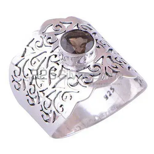 925 Sterling Silver Rings In Smoky Quartz Gemstone Jewelry 925SR4079