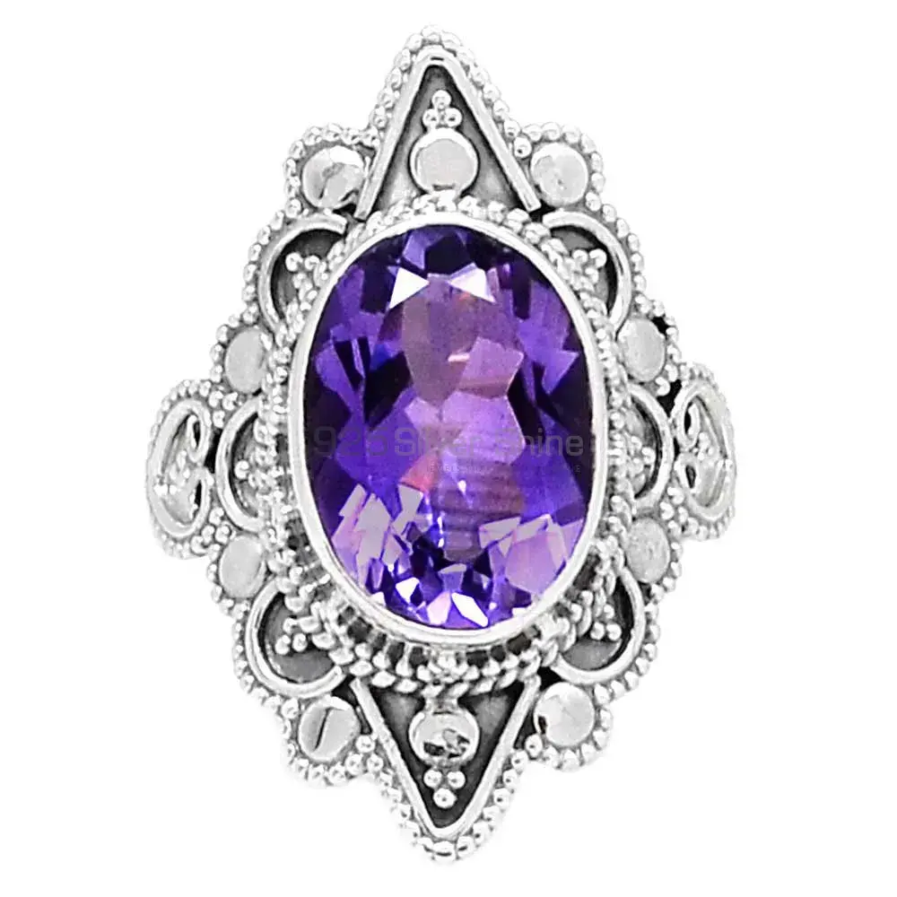 Sterling Silver Amethyst Boho Design Rings 925SR2351