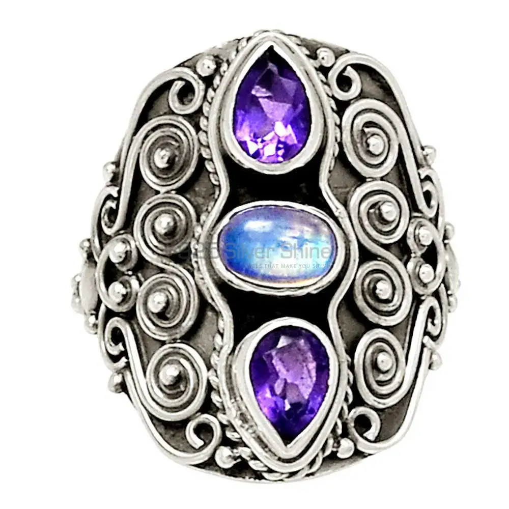 Unique Women's Silver Jewelry In Natural Stone Rings 925SR2230_0