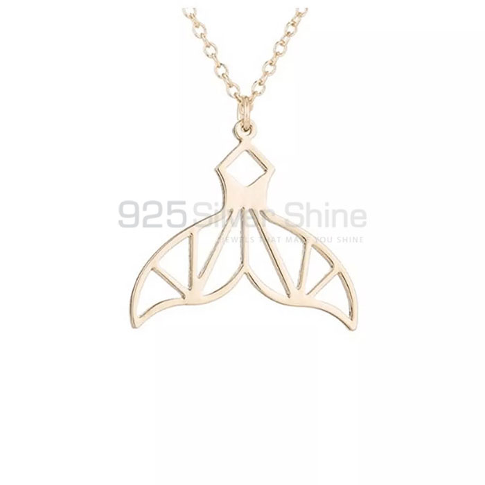Whale Tail Necklace, Animal Minimalist Necklace In 925 Sterling Silver AMN157