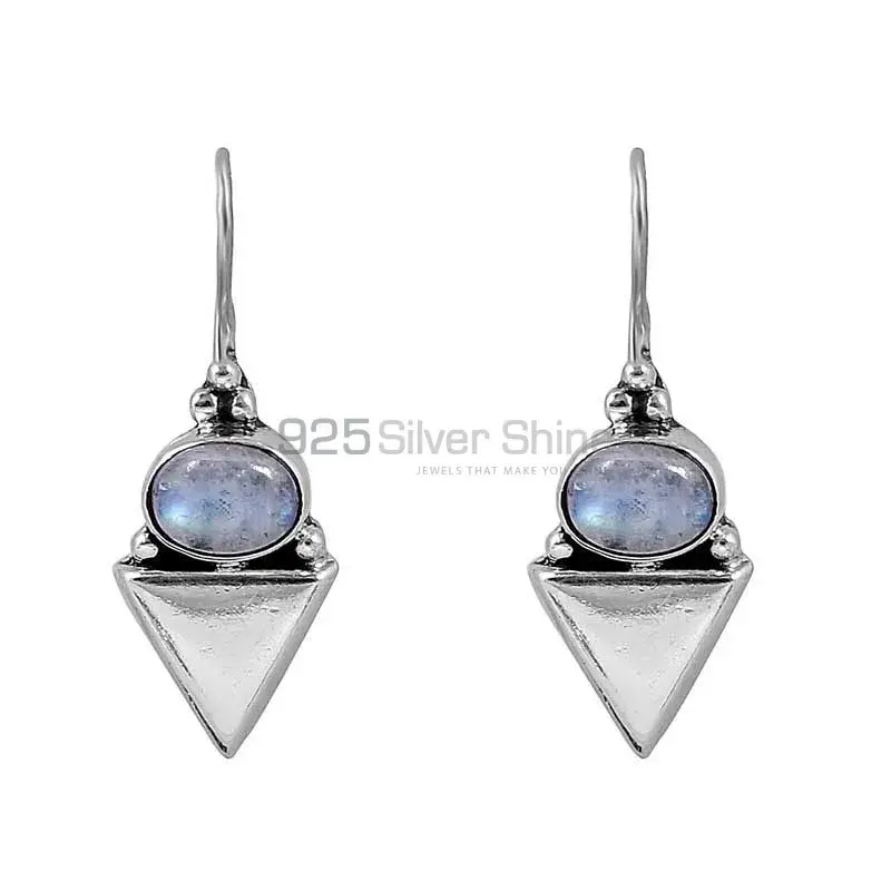 Rainbow Moonstone Earring In 925 Sterling Silver Jewelry 925SE114
