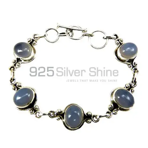 White Opal Gemstone Bracelets In 925 Solid Silver 925SB326