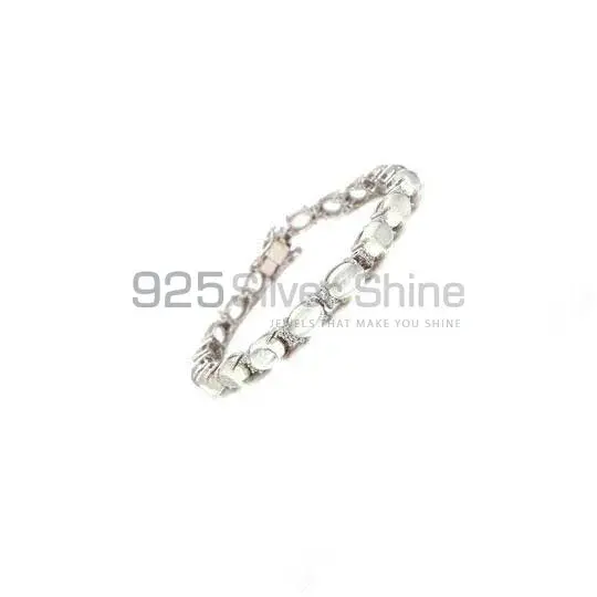 White Opal Gemstone Tennis Bracelets In 925 Fine Silver Jewelry 925SB229_0