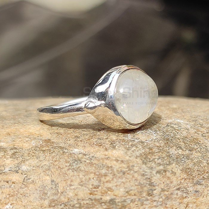 White Rainbow Moonstone Ring In 925 Solid Silver Jewelry SSR62_0