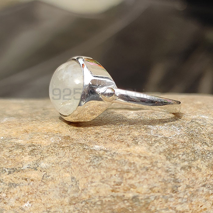 White Rainbow Moonstone Ring In 925 Solid Silver Jewelry SSR62_1