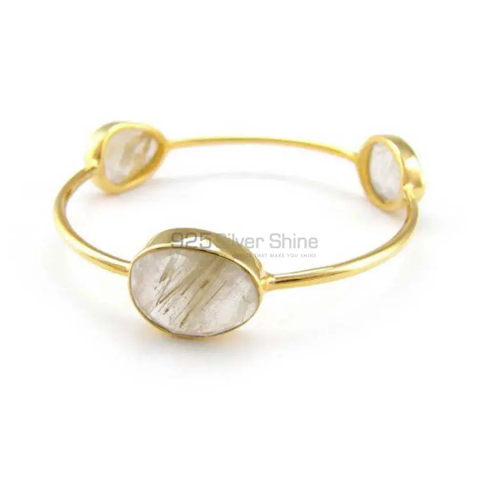 925 Silver Bracelets In Golden Rutile Gemstone Jewelry 925SSB96