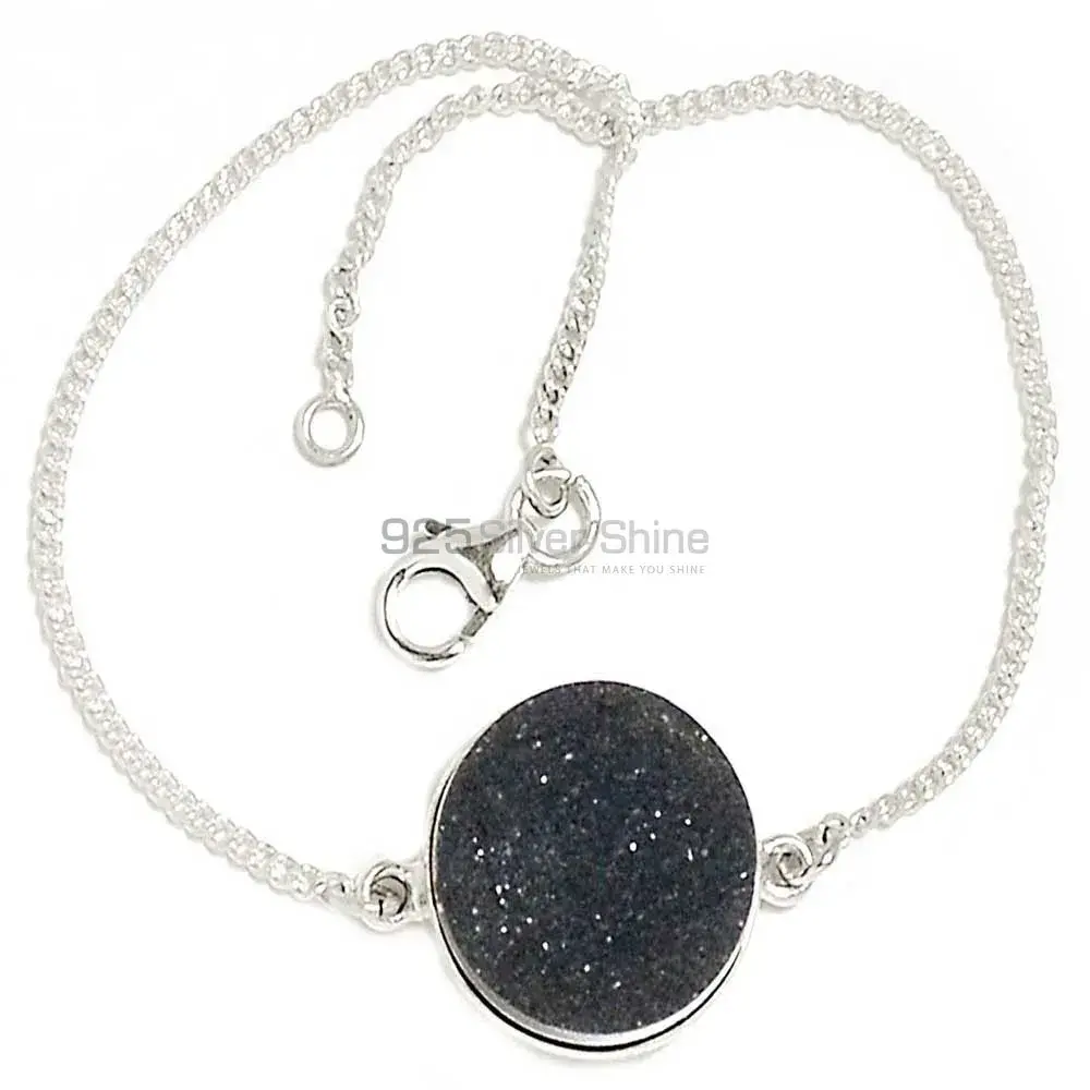 925 Solid Silver Bracelets In Druzy Gemstone Jewelry 925SB303-13