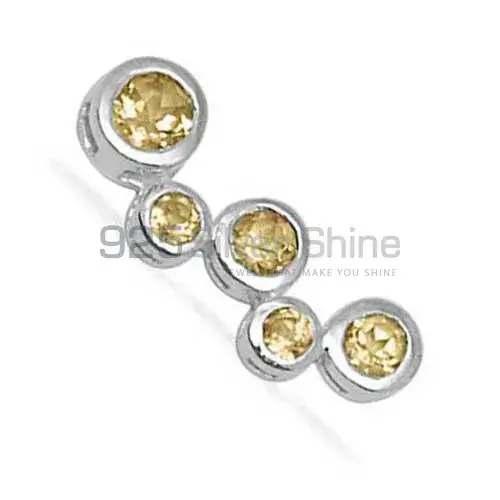 Wholesale 925 Solid Silver Pendants Exporters In Citrine Gemstone Jewelry 925SP1389