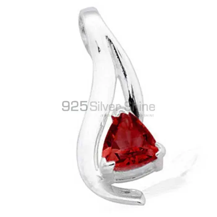 Wholesale 925 Solid Silver Pendants Exporters In Garnet Gemstone Jewelry 925SP1589_0