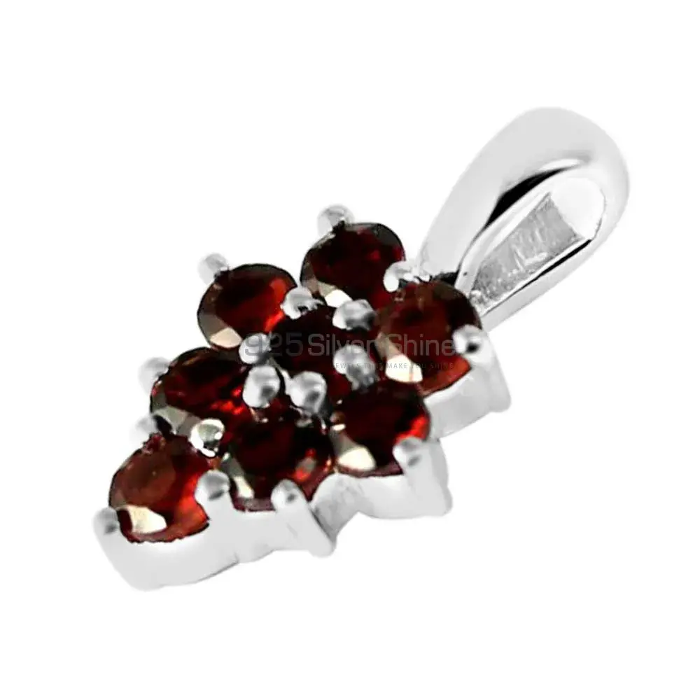 Wholesale 925 Solid Silver Pendants Exporters In Garnet Gemstone Jewelry 925SP208-4_0