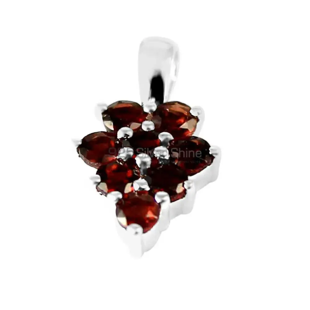 Wholesale 925 Solid Silver Pendants Exporters In Garnet Gemstone Jewelry 925SP208-4_1