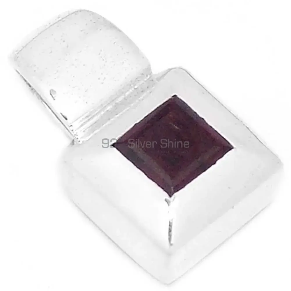Wholesale 925 Solid Silver Pendants Exporters In Garnet Gemstone Jewelry 925SP272-4