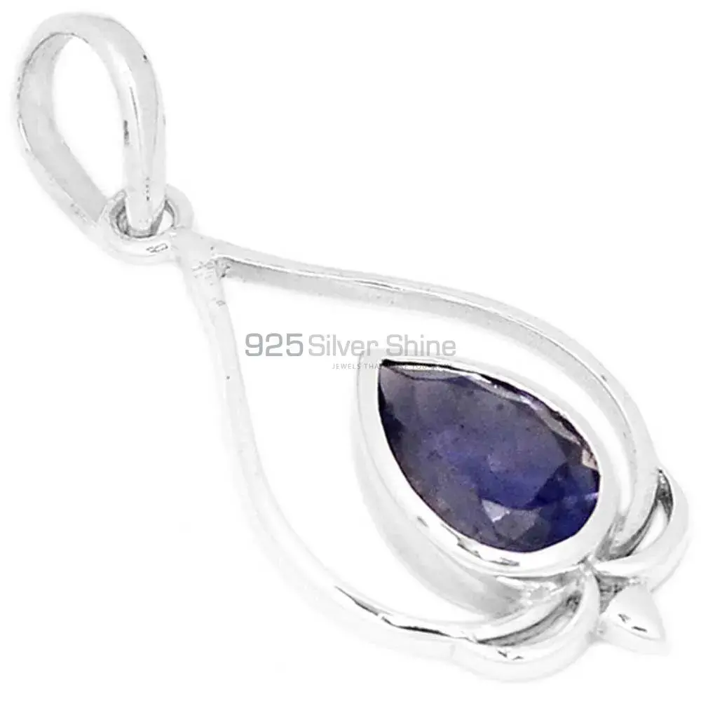 925 Solid Silver Pendants In Iolite Gemstone Jewelry 925SP293-1