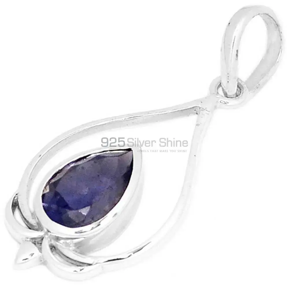 Wholesale 925 Solid Silver Pendants Exporters In Iolite Gemstone Jewelry 925SP293-1_0