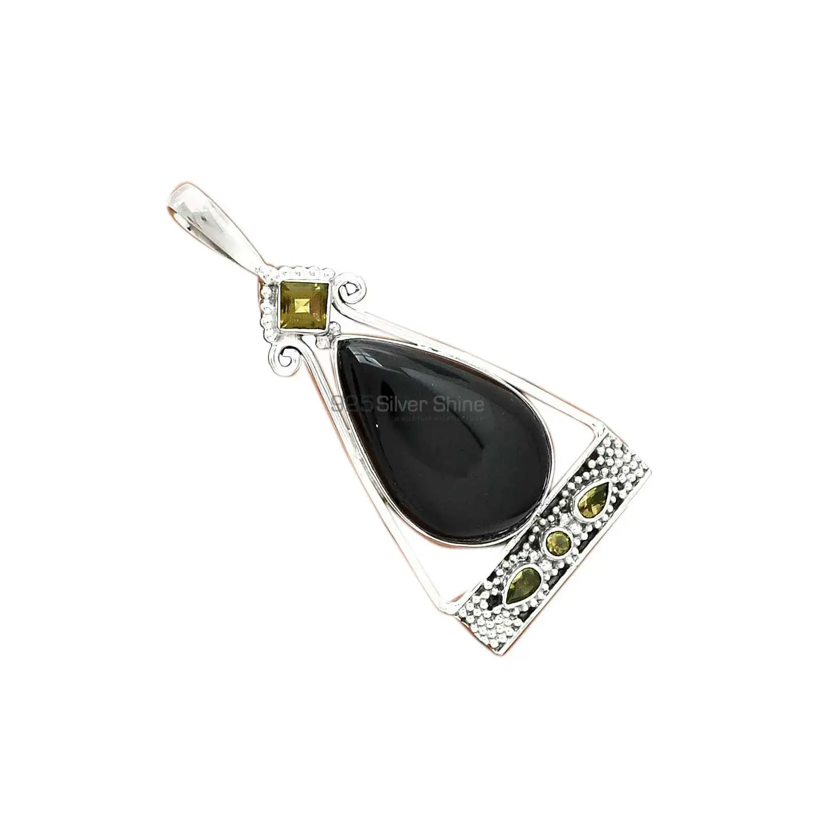 925 Solid Silver Pendants In Multi Gemstone Jewelry 925SP25-1_0