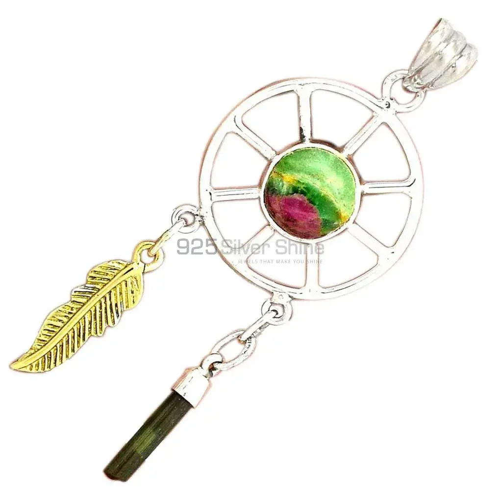 925 Solid Silver Pendants In Multi Gemstone Jewelry 925SP38-2_2