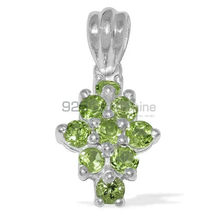 Wholesale 925 Solid Silver Pendants Exporters In Peridot Gemstone Jewelry 925SP1489