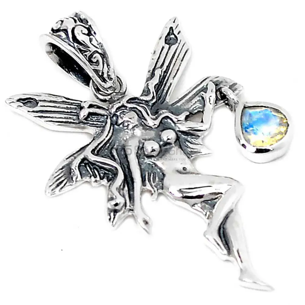 925 Solid Silver Pendants In Rainbow Gemstone Jewelry 925SSP345-5_0