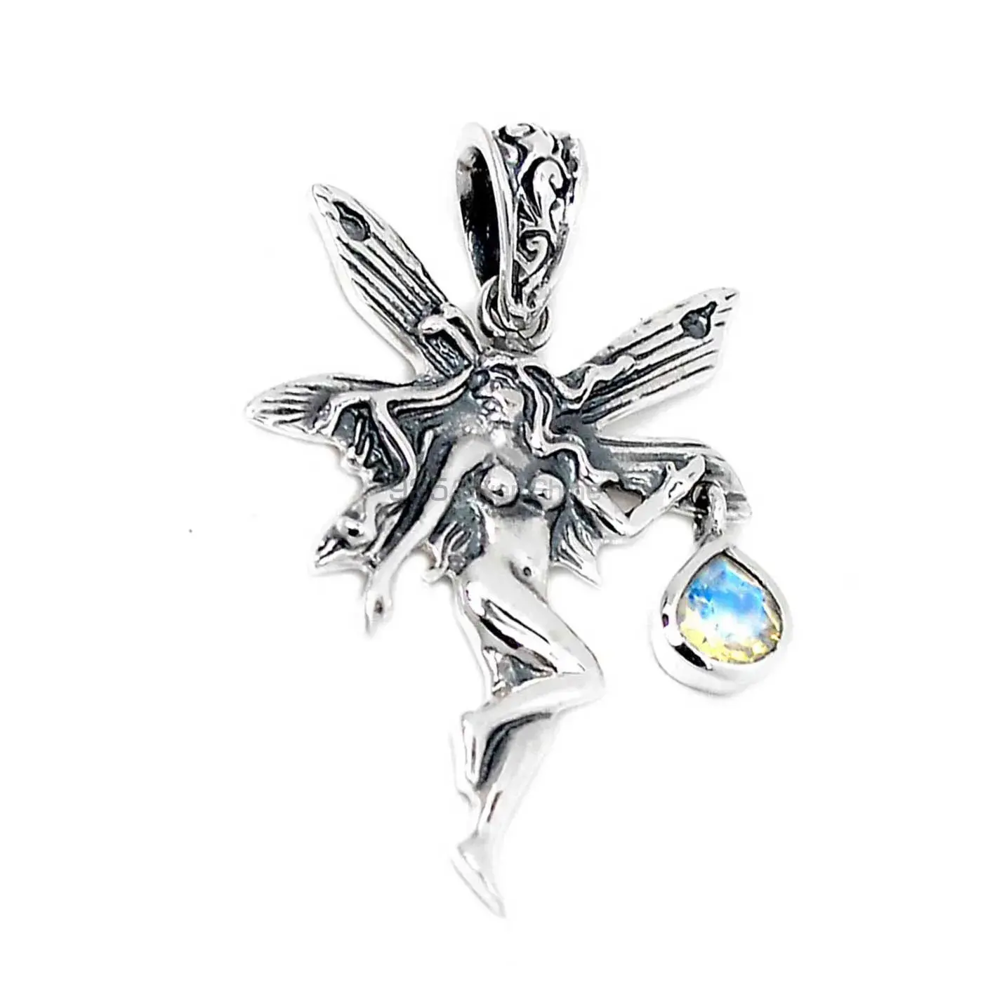 925 Solid Silver Pendants In Rainbow Gemstone Jewelry 925SSP345-5_1