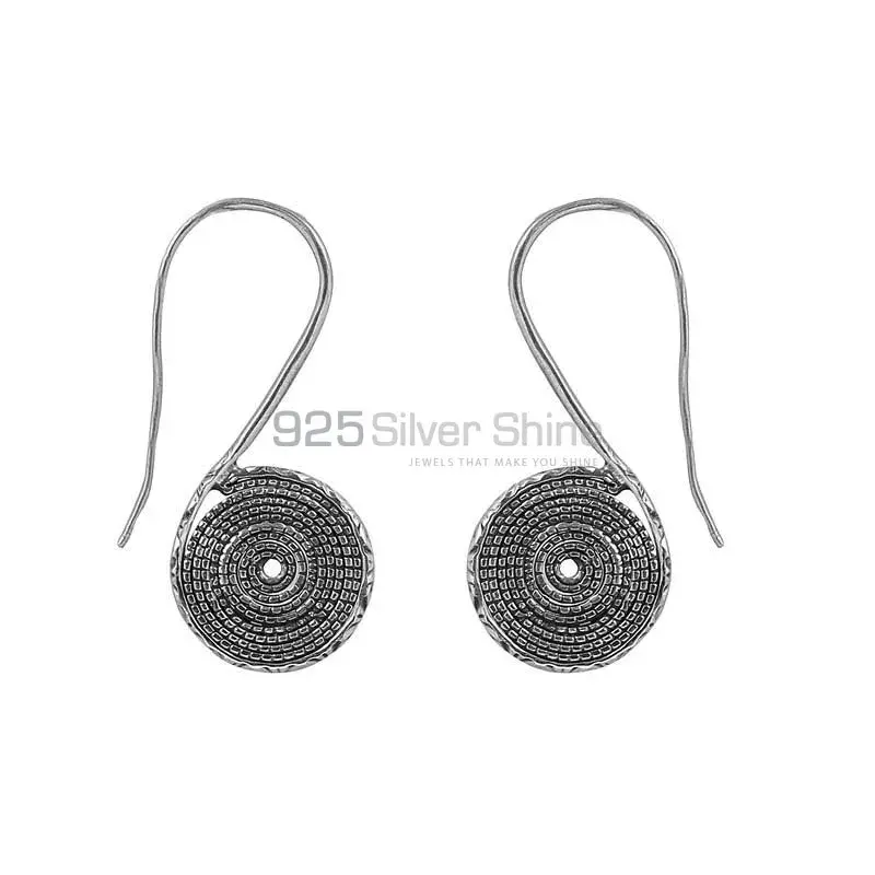 925 Sterling Plain Silver Earring Jewelry 925SE148_0