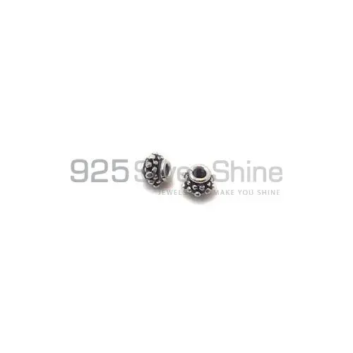 Wholesale 925 Sterling Silver 4.5x5.5mm Round Carved Beads. Sold Per Package of 10-925SCB108