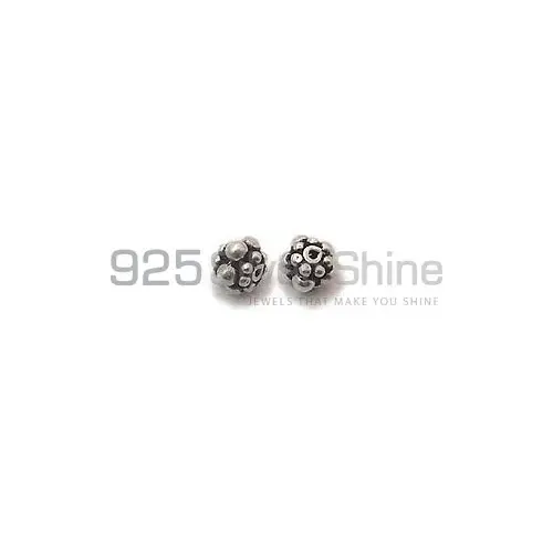 Wholesale 925 Sterling Silver 4.5x5.8mm Round Carved Beads. Sold Per Package of 10-925SCB103