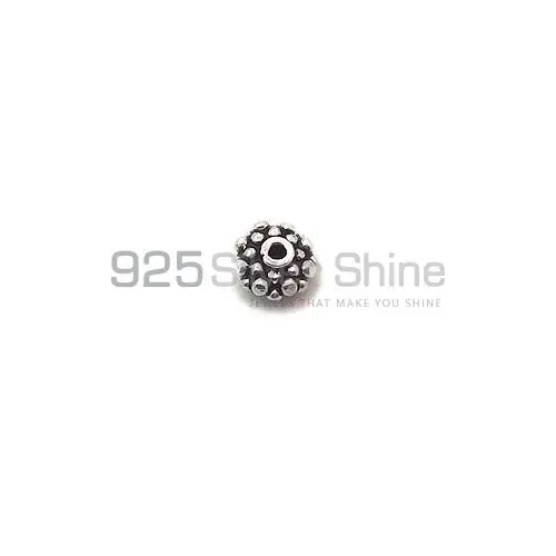 925 Sterling Silver 4.5x8.5mm Round Carved Beads. Sold Per Package of 10-925SCB107