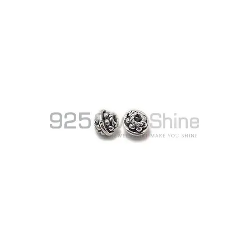 Wholesale 925 Sterling Silver 5.2x6.1mm Round Carved Beads. Sold Per Package of 10-925SCB104