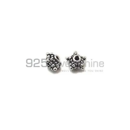Wholesale 925 Sterling Silver 5.9x8.8mm Round Carved Beads. Sold Per Package of 10-925SCB110