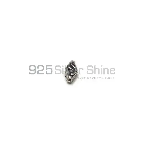 925 Sterling Silver 8.9x5mm Round Carved Beads. Sold Per Package of 10-925SCB100