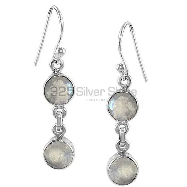 925 Sterling Silver Earrings In Genuine Labradorite Gemstone 925SE1337