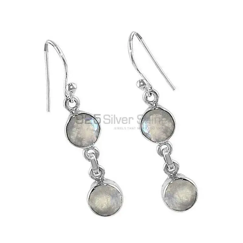 Wholesale 925 Sterling Silver Earrings In Genuine Labradorite Gemstone 925SE1337_0