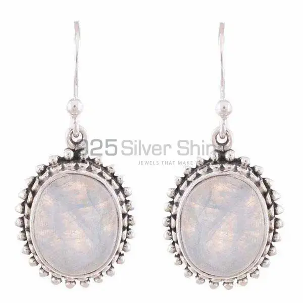 Wholesale 925 Sterling Silver Earrings In Genuine Rainbow Moonstone 925SE1179