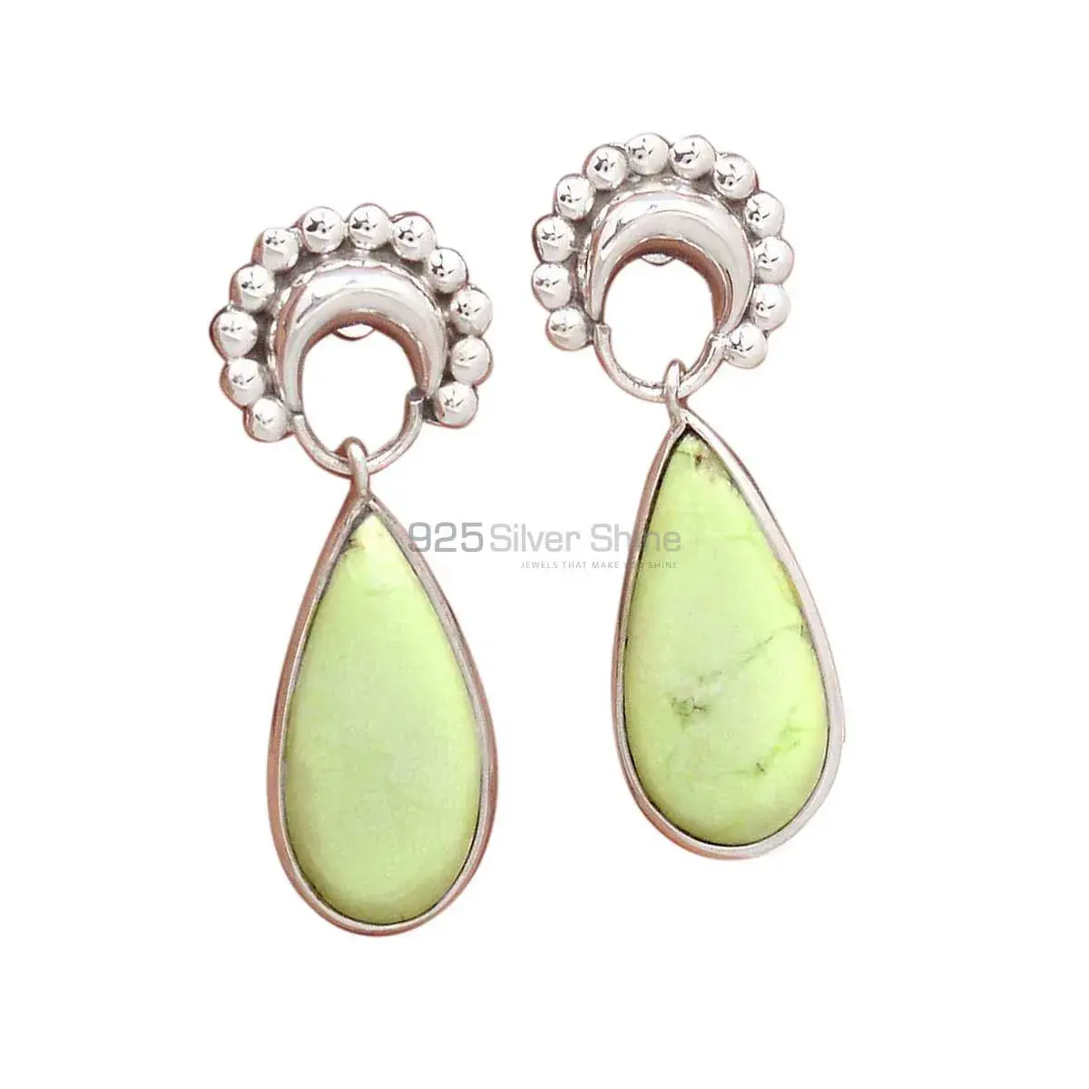 925 Sterling Silver Earrings In Natural Agate Gemstone 925SE2190_0