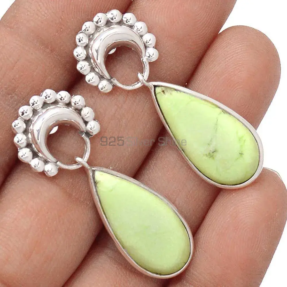 925 Sterling Silver Earrings In Natural Agate Gemstone 925SE2190_1