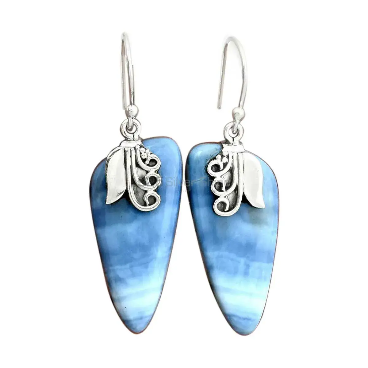 925 Sterling Silver Earrings In Natural Agate Gemstone 925SE2506_0