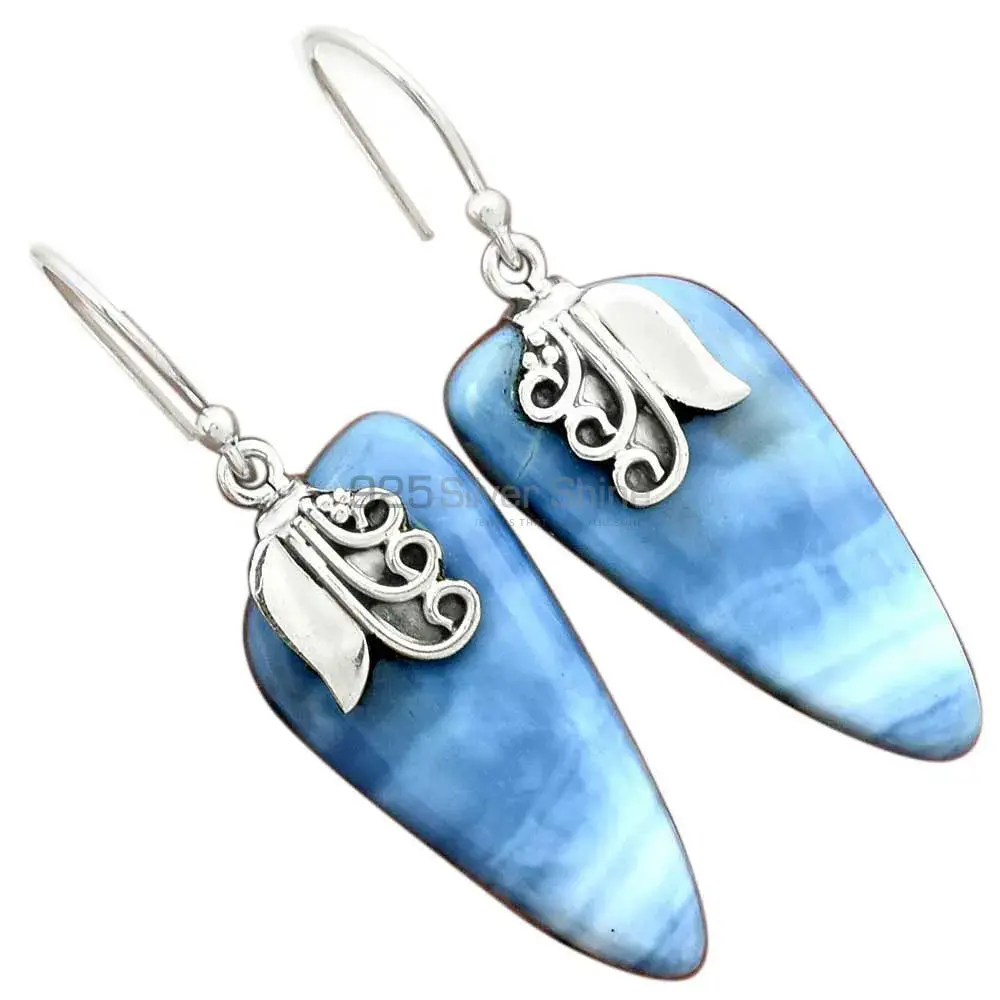 Wholesale 925 Sterling Silver Earrings In Natural Agate Gemstone 925SE2506_1