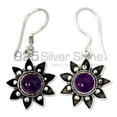 Wholesale 925 Sterling Silver Earrings In Natural Amethyst Gemstone 925SE2010