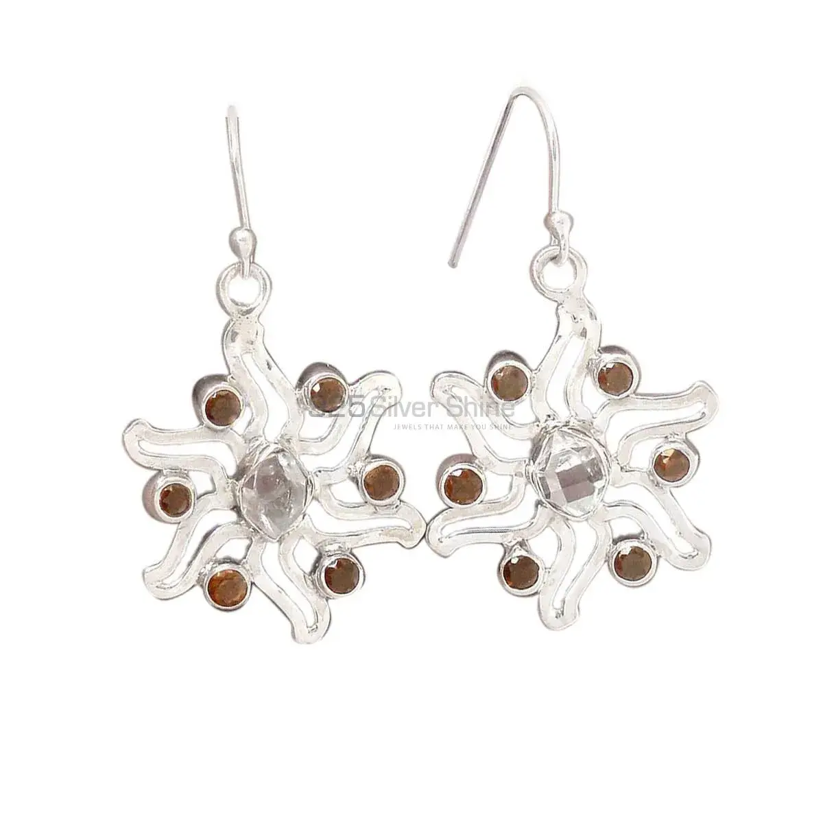 925 Sterling Silver Earrings In Natural Multi Gemstone 925SE2032