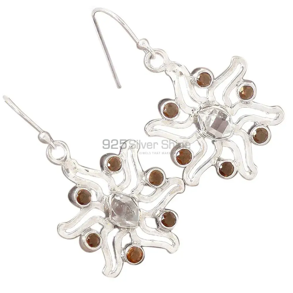 Wholesale 925 Sterling Silver Earrings In Natural Multi Gemstone 925SE2032_1
