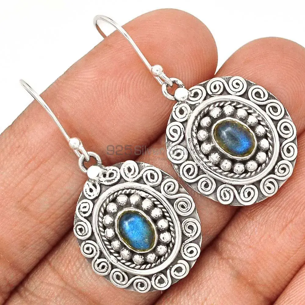 Wholesale 925 Sterling Silver Earrings In Semi Precious Labradorite Gemstone 925SE2983_0