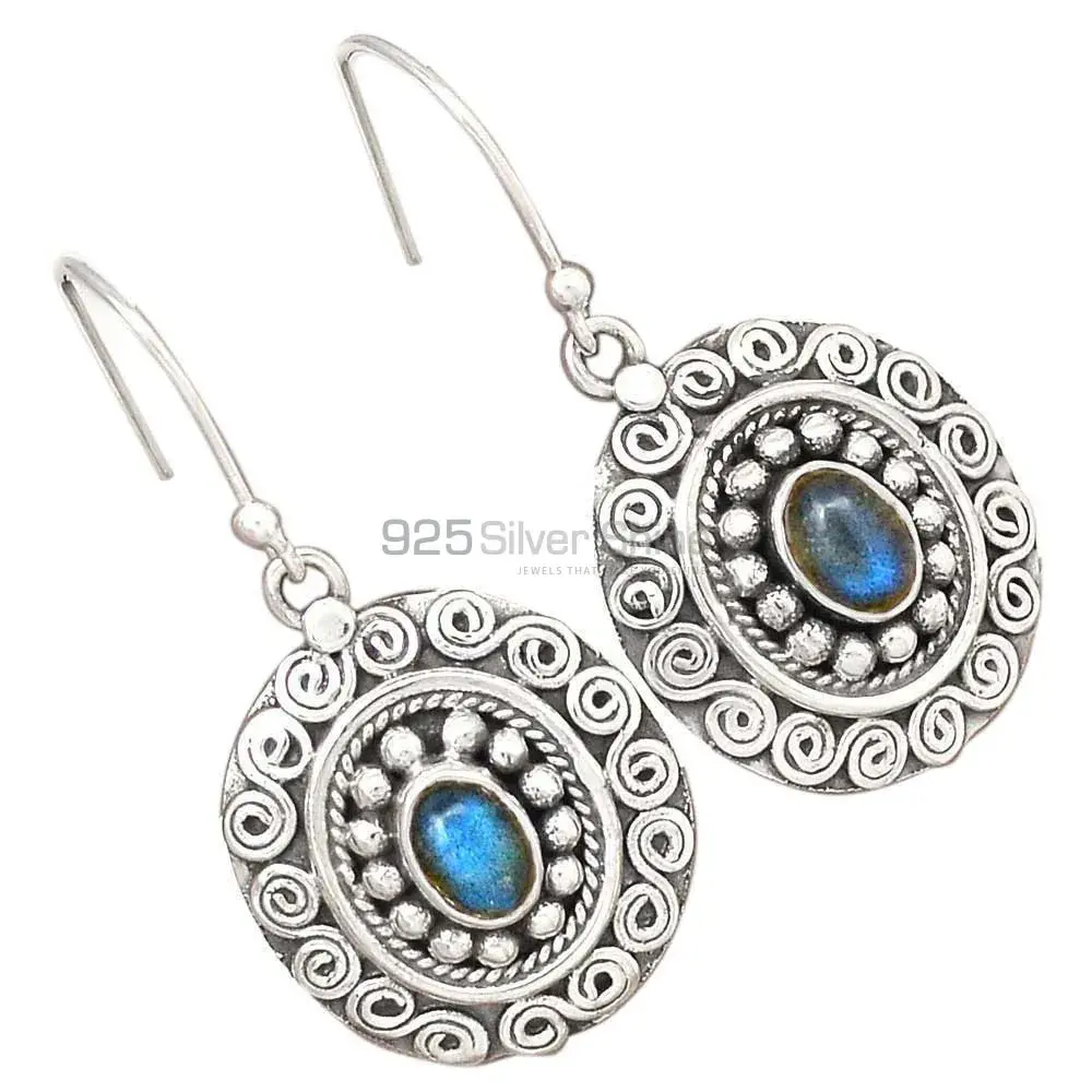 Wholesale 925 Sterling Silver Earrings In Semi Precious Labradorite Gemstone 925SE2983_1