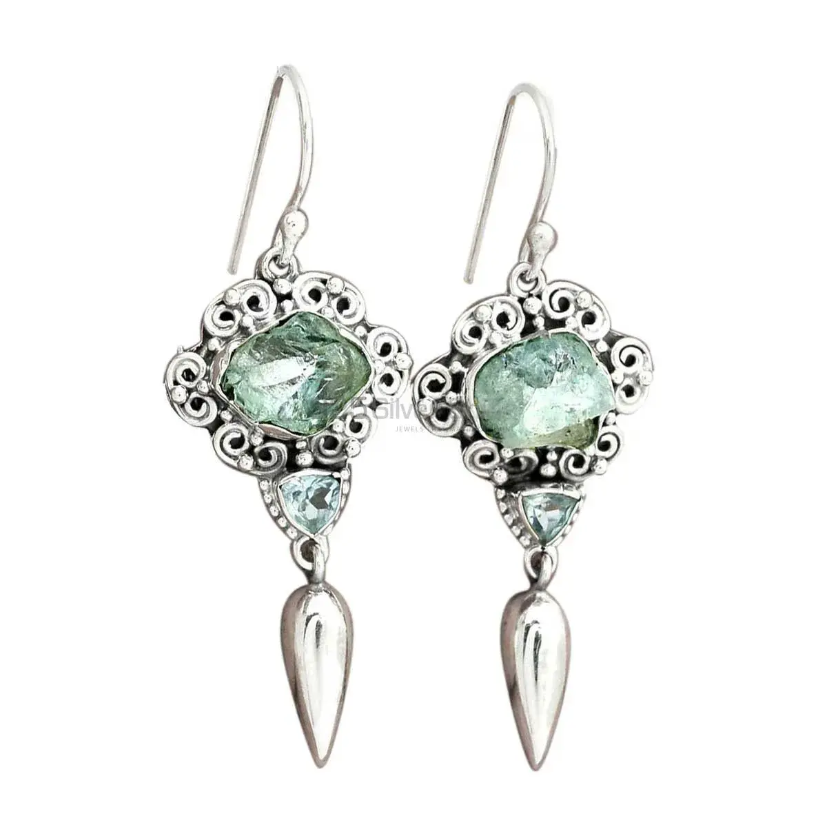 925 Sterling Silver Earrings In Semi Precious Multi Gemstone 925SE2428_0