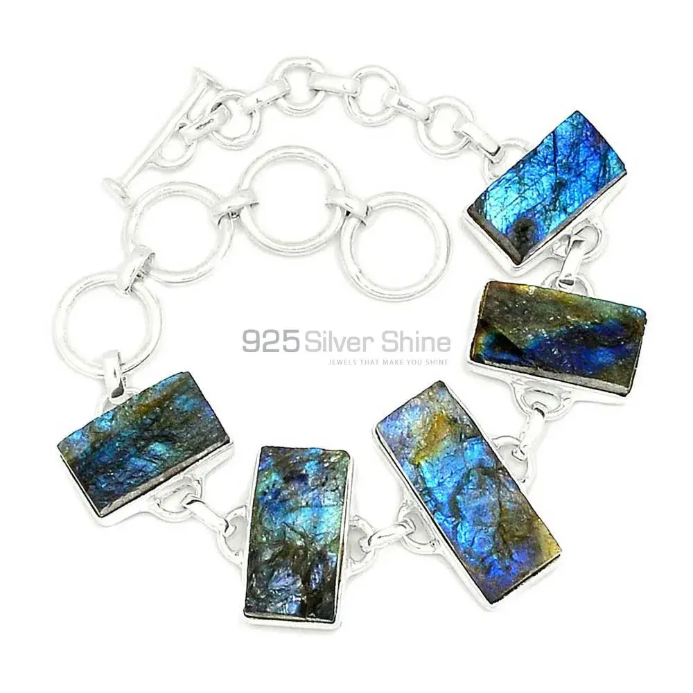 925 Sterling Silver Handmade Bracelets In Labradorite Gemstone Jewelry 925SB269-1