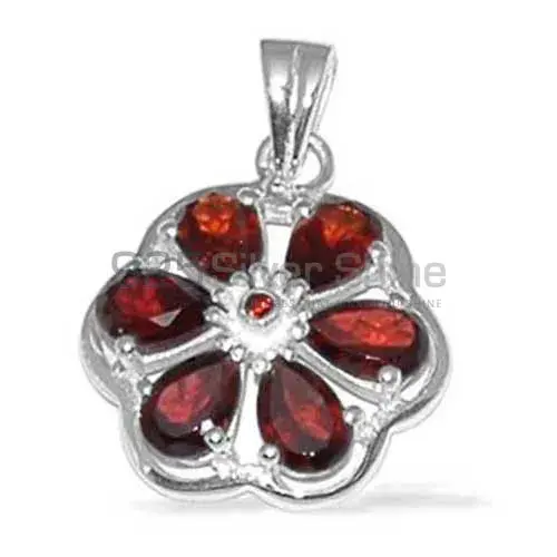 Wholesale 925 Sterling Silver Handmade Pendants In Garnet Gemstone Jewelry 925SP1371