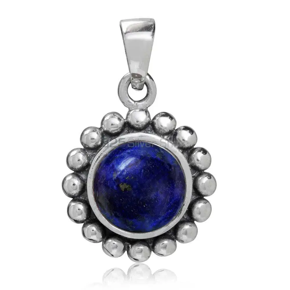 925 Sterling Silver Handmade Pendants In Lapis Lazuli Gemstone Jewelry 925SP02-3_0