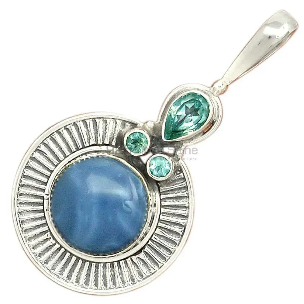 925 Sterling Silver Handmade Pendants In Multi Gemstone Jewelry 925SP62-2_0