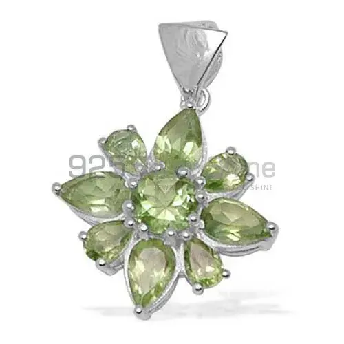 Wholesale 925 Sterling Silver Handmade Pendants In Peridot Gemstone Jewelry 925SP1421